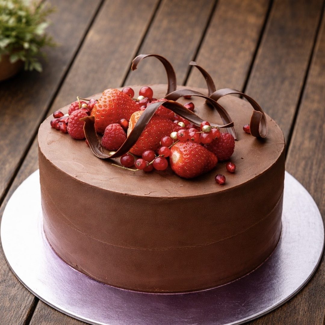 Monifique Pâtisserie — Schokoladentorte mit Erdbeeren